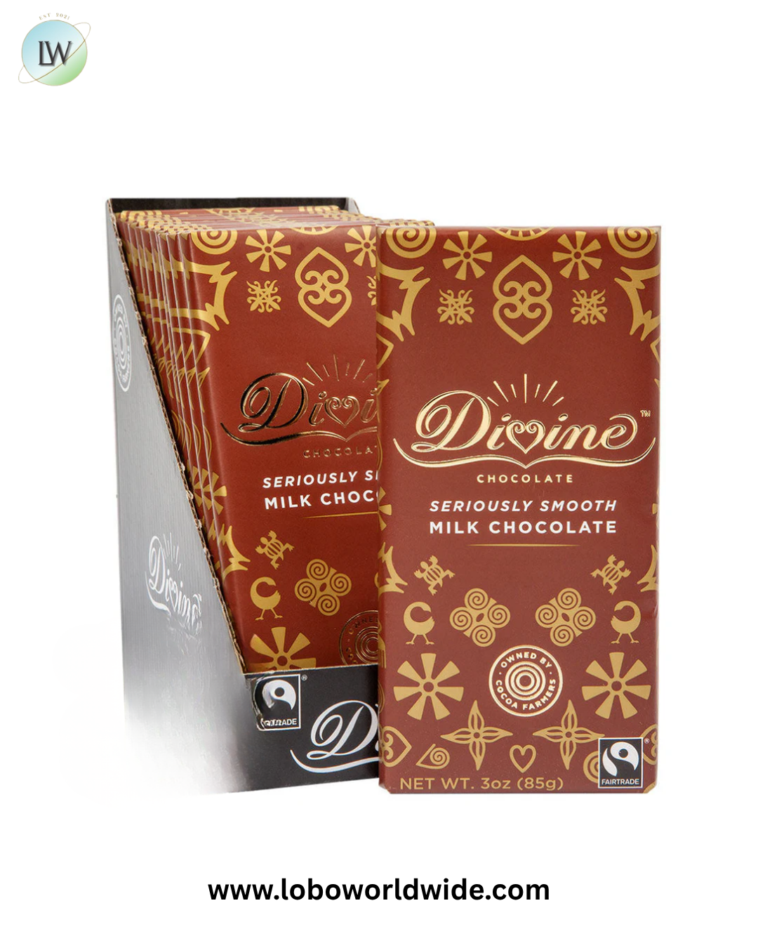 Divine Milk Chocolate Bar - 12ct