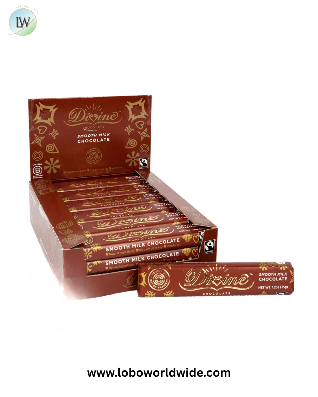 Divine Chocolate Snack Bar - 18ct