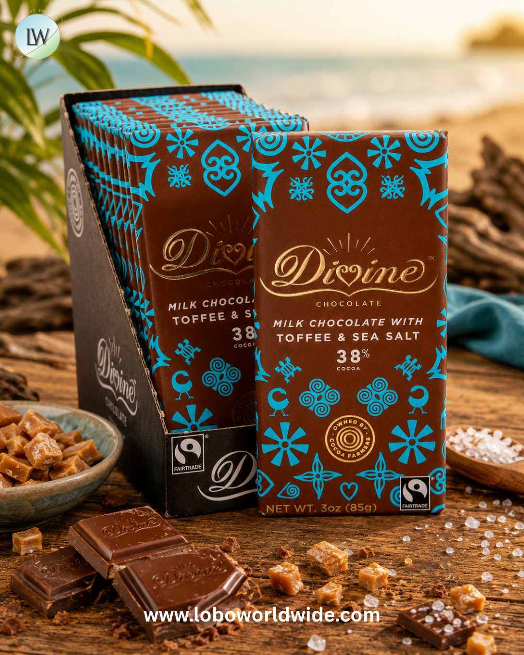 Divine Milk Chocolate Bar - 12ct