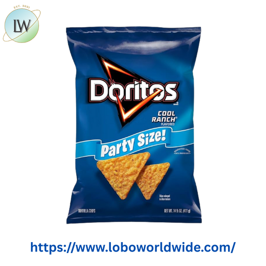 Doritos Cool Ranch Flavored Tortilla Chips, Party Size, 14.05 oz Bag