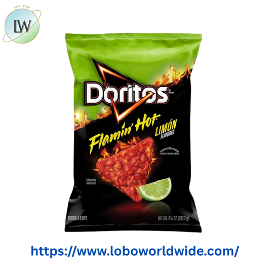 Doritos Flamin' Hot Limon Flavored Tortilla Chips, 9.25 oz Bag