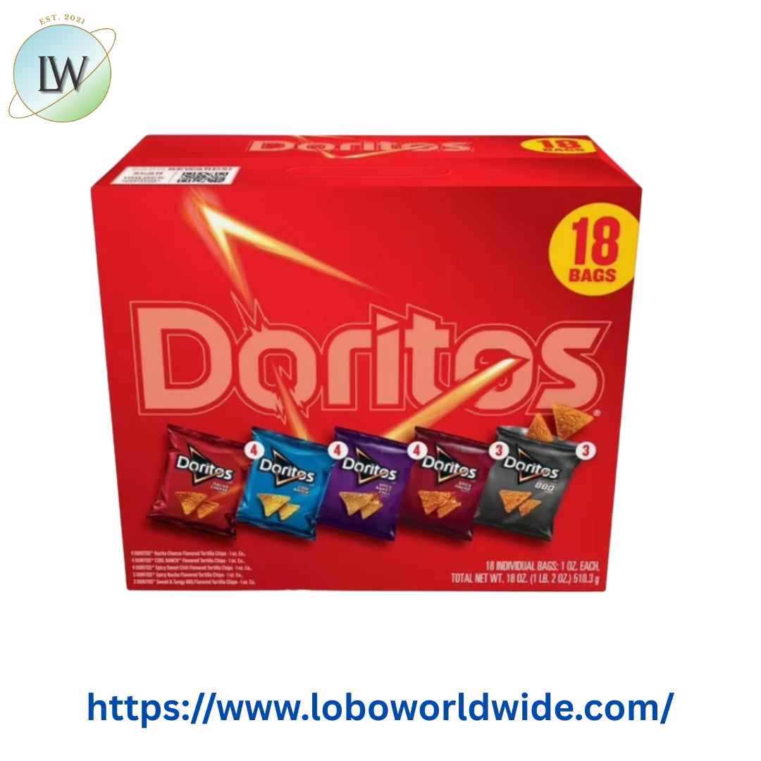 Doritos Tortilla Chips 5 Flavor Variety Pack Snack Chips, 1 oz Bags, 18 Count