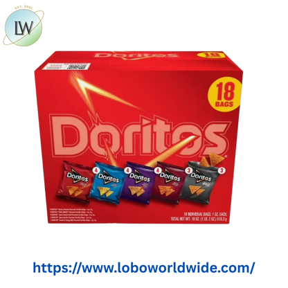 Doritos Tortilla Chips 5 Flavor Variety Pack Snack Chips, 1 oz Bags, 18 Count