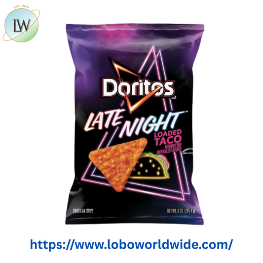 Doritos Tortilla Chips Late Night Loaded Taco, 9 oz Bag
