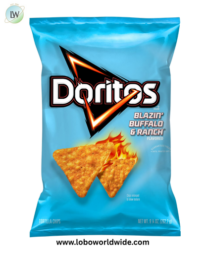 Doritos Blazin' Buffalo & Ranch Flavored Tortilla Chips, 9.25 oz Bag