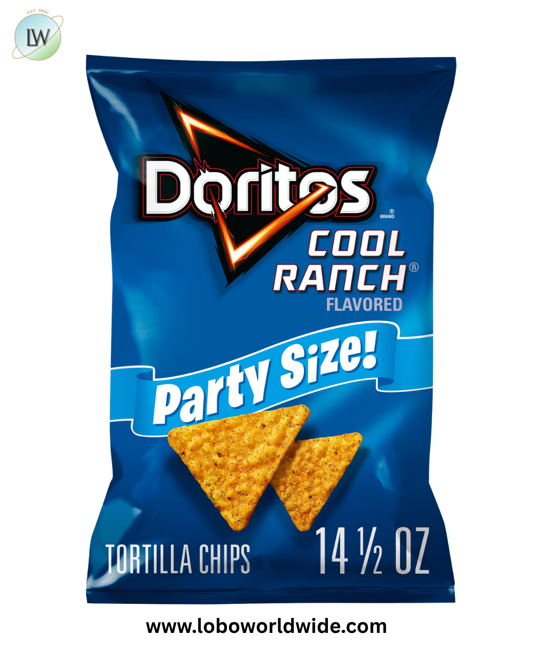 Doritos Cool Ranch Flavored Tortilla Chips, Party Size, 14.05 oz Bag