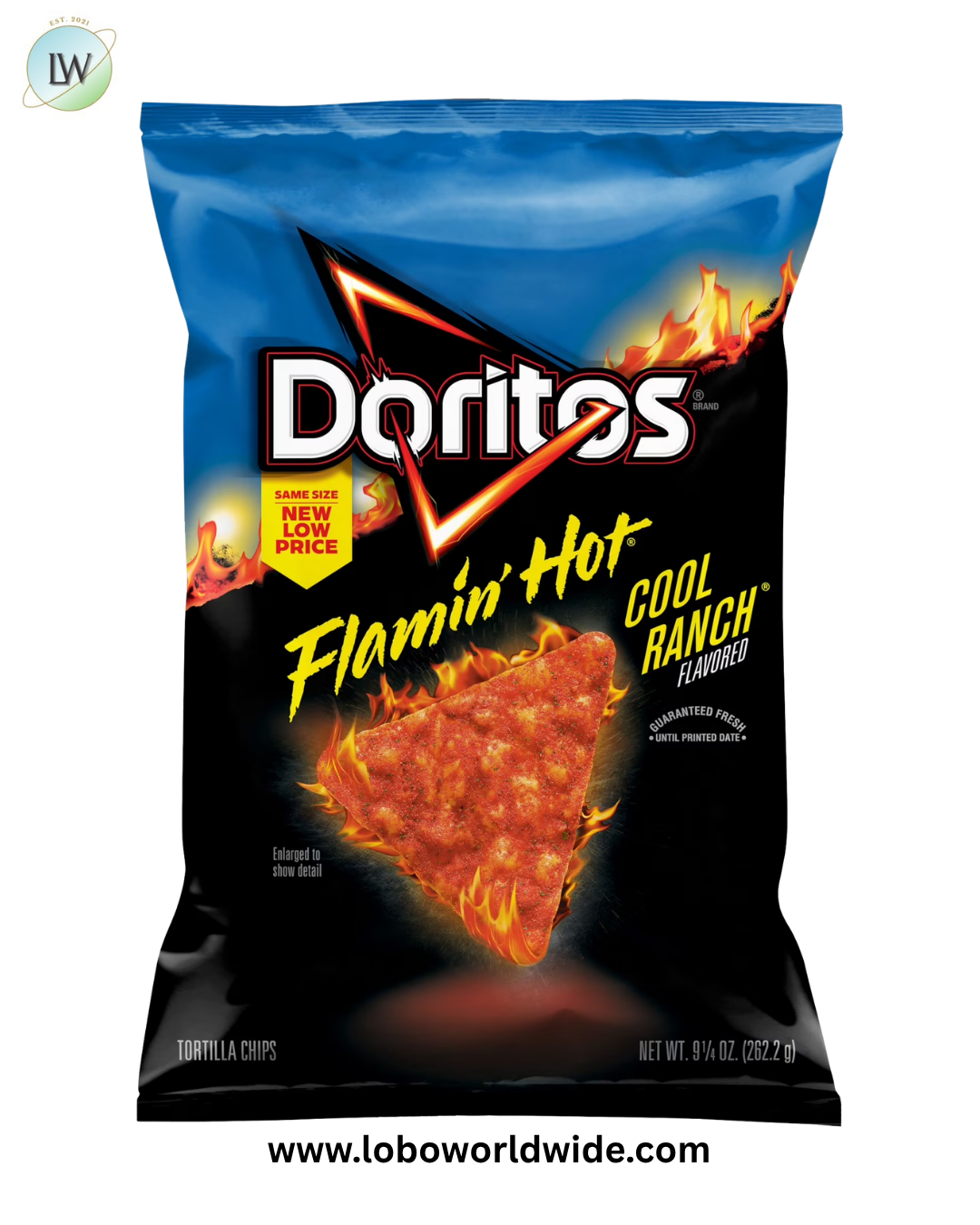 Doritos Flamin' Hot Cool Ranch Flavored Tortilla Chips, 9.25 oz Bag