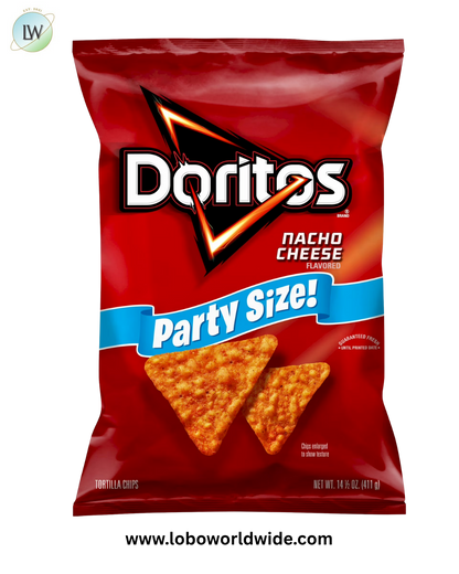 Doritos Nacho Cheese Tortilla Snack Chips,Party Size, 14.5 Ounce Bag