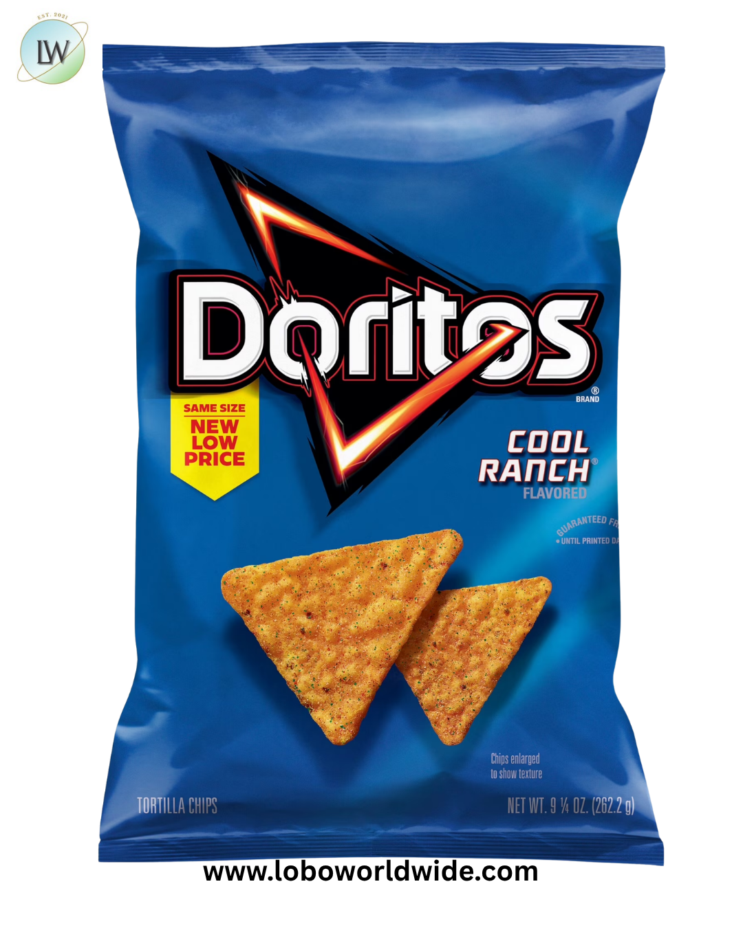 Doritos Tortilla Chips Cool Ranch Flavor Snack Chips, 9.25 oz Bag