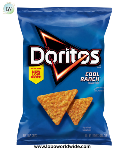 Doritos Tortilla Chips Cool Ranch Flavor Snack Chips, 9.25 oz Bag