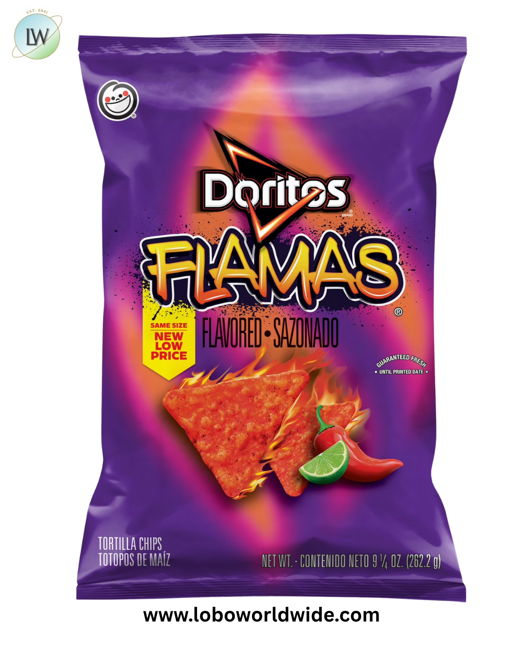 Doritos Tortilla Chips Flamas Flavored Snack Chips, 9.25 Ounce Bag