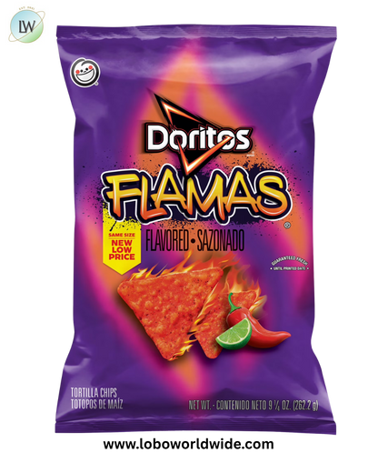 Doritos Tortilla Chips Flamas Flavored Snack Chips, 9.25 Ounce Bag