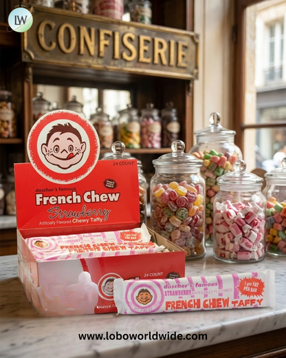 Doscher's Famous French Chew Taffy Bars Strawberry - 24ct