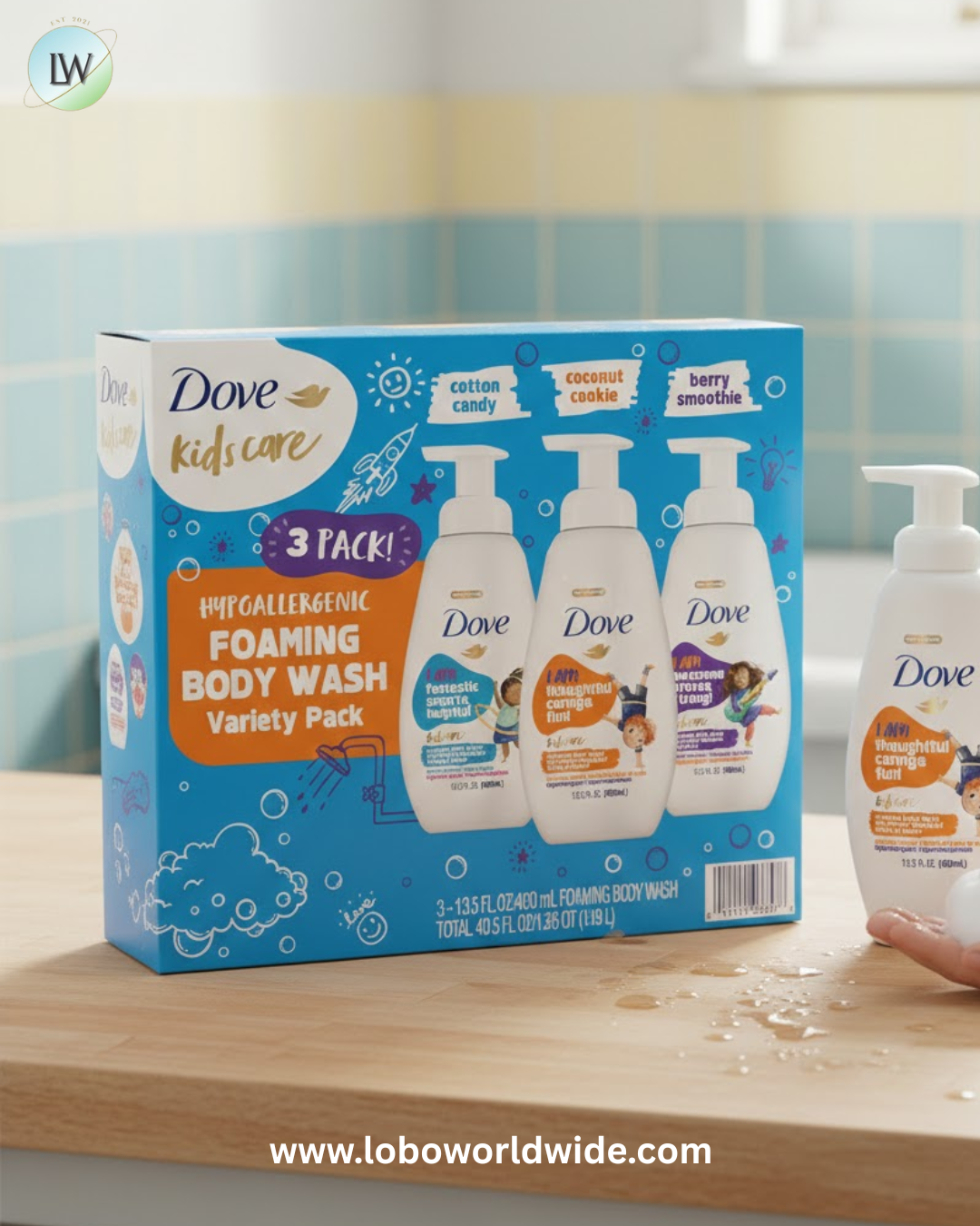 Dove Kids Care Foaming Body Wash, Variety Pack (13.5 fl. oz, 3 pk.)