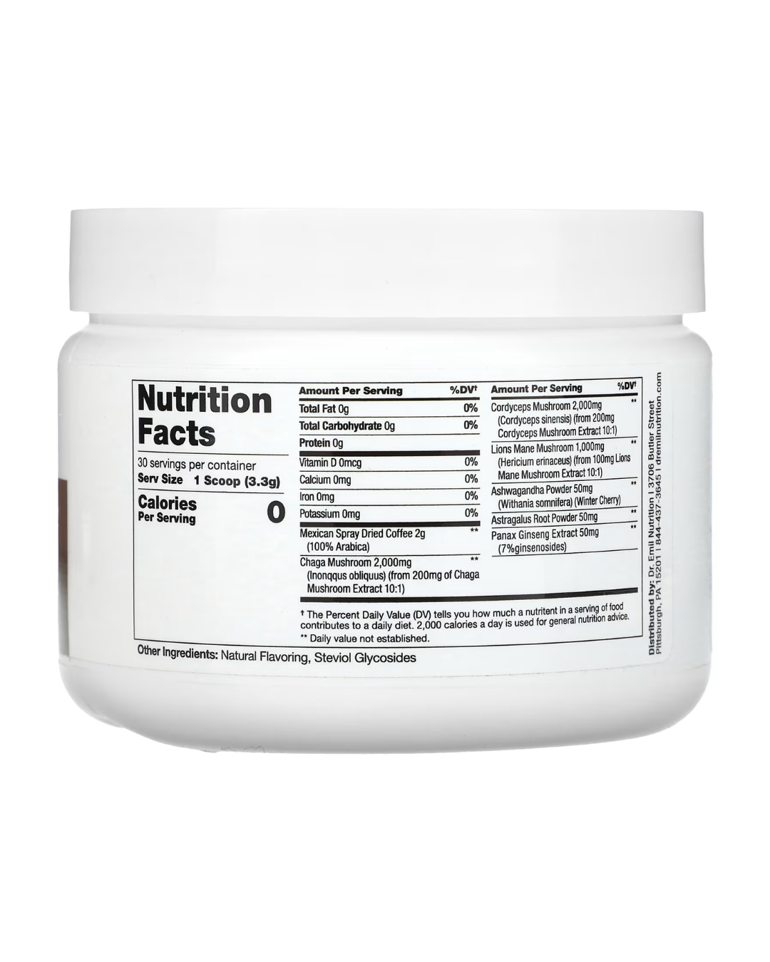 Dr. Emil Nutrition, Mushroom Coffee, Caramel, 3.5 oz (99 g)