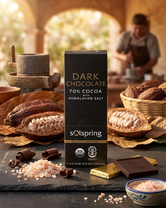 Dr. Mercola, Solspring®, Biodynamic®, Dark Chocolate Bar, 70% Cocoa