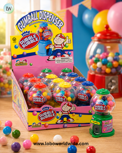 Dubble Bubble Gumball Machine Dispensers - 12ct