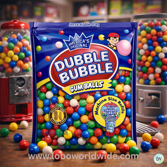 Dubble Bubble Gumballs Assorted 8 FLAVORS GUM 5 Lbs