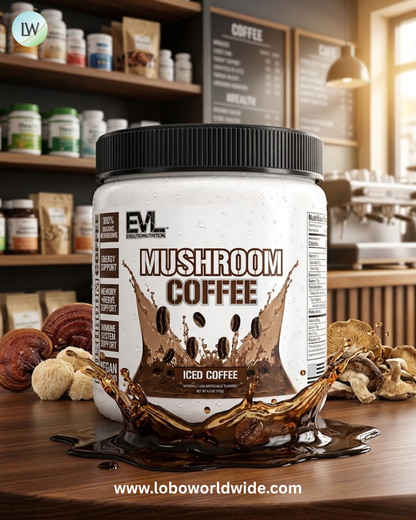 EVLution Nutrition, Mushroom Coffee, Iced Coffee, 4.2 oz (120 g)