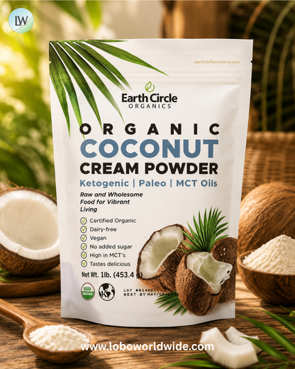 Earth Circle Organics, Organic Coconut Cream Powder, 1 lb (453.4 g)