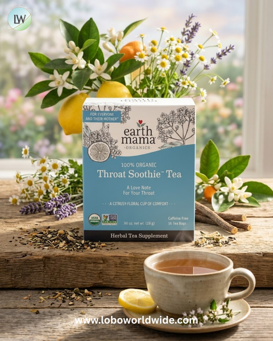 Earth Mama, Organics, 100% Organic Throat Soothie™ Tea, Caffeine Free, 16 Tea Bags, 0.98 oz (28 g)