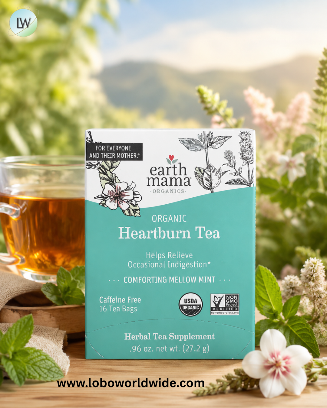Earth Mama, Organics, Caffeine Free, 16 Tea Bags