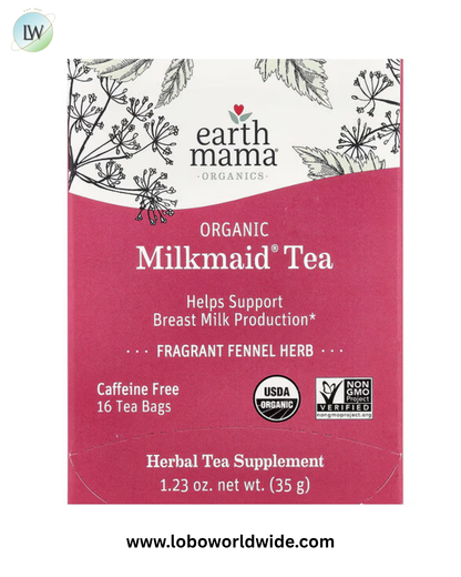 Earth Mama, Organics, Caffeine Free, 16 Tea Bags
