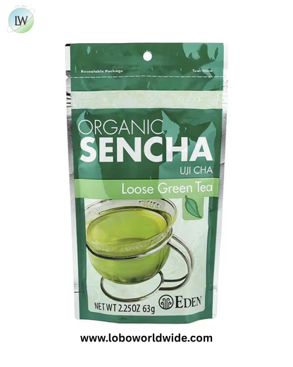 Eden Foods, Organic Sencha, Uji Cha, Loose Green Tea, 2.25 oz (63 g)