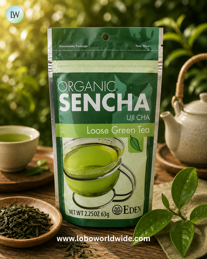 Eden Foods, Organic Sencha, Uji Cha, Loose Green Tea, 2.25 oz (63 g)