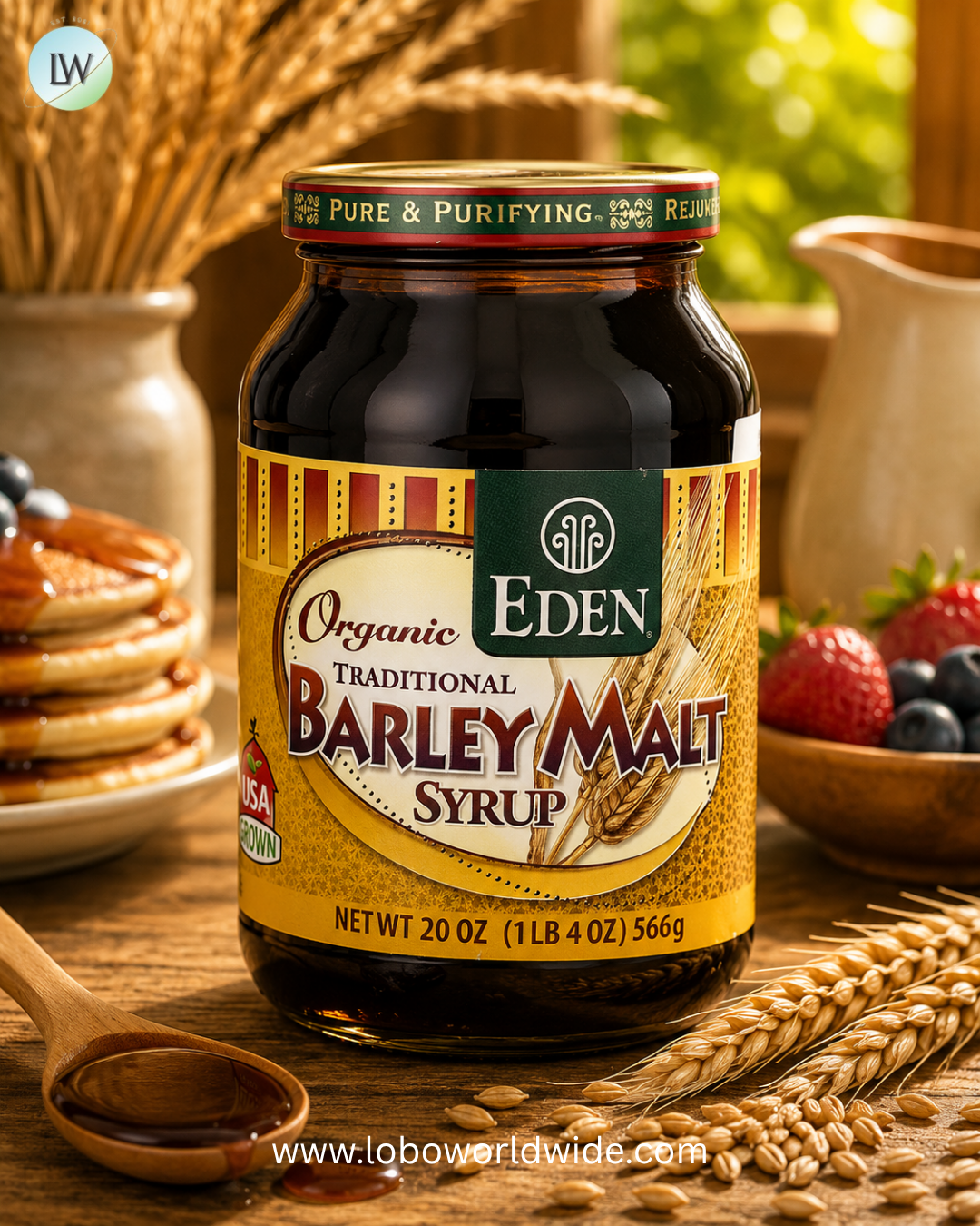 Eden Foods, Organic Traditional Barley Malt Syrup, 20 oz (566 g)