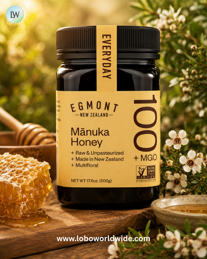 Egmont Honey, Manuka Honey, Raw & Unpasteurized, MGO 100+, 17.6 oz (500 g)