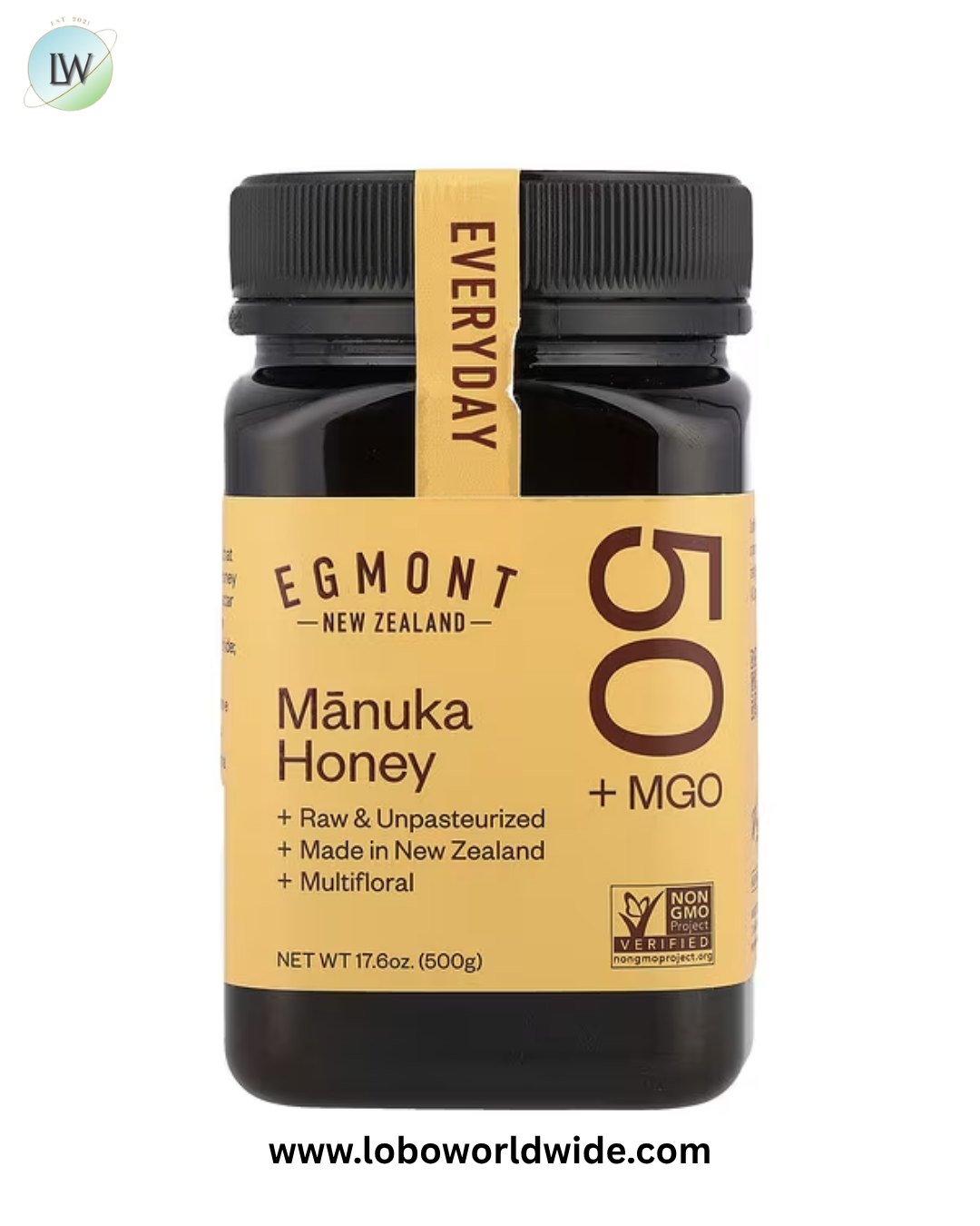 Egmont Honey, Manuka Honey, Raw & Unpasteurized, MGO 50+, 17.6 oz (500 g)