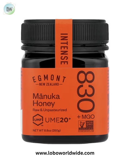 Egmont Honey, Manuka Honey, Raw & Unpasteurized, UMF™ 20+, MGO 830+, 8.8 oz (250 g)