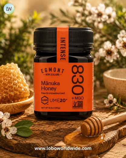 Egmont Honey, Manuka Honey, Raw & Unpasteurized, UMF™ 20+, MGO 830+, 8.8 oz (250 g)