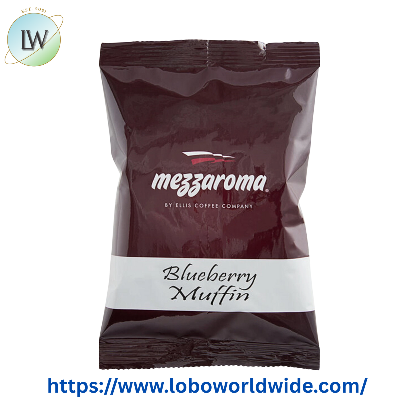 Ellis Mezzaroma Blueberry Muffin Coffee Packet 2.5 oz. - 24/Case