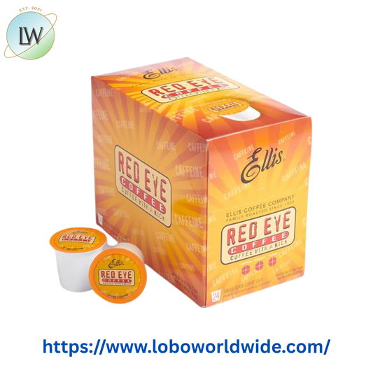Ellis Red Eye High Caffeine Coffee Single Serve Cups - 24/Box