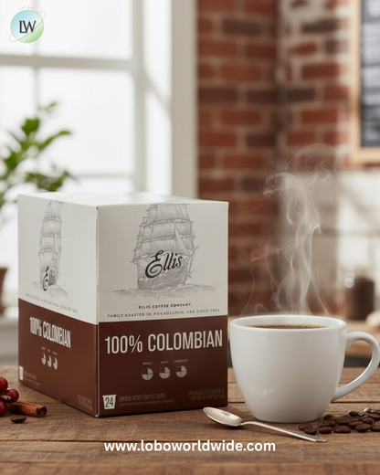 Ellis Coffee Single Serve Cups – 96/Case (Various Flavours)