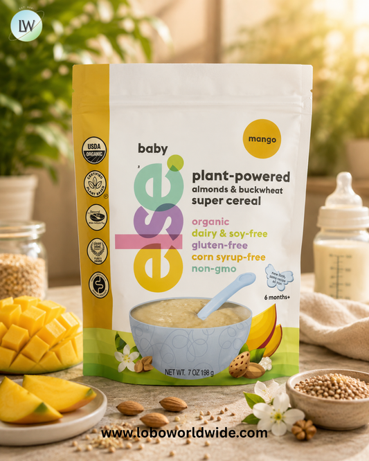 Else, Baby, Plant-Powered Almonds & Buckwheat Super Cereal, 6 Months+, Mango, 7 oz (198 g)