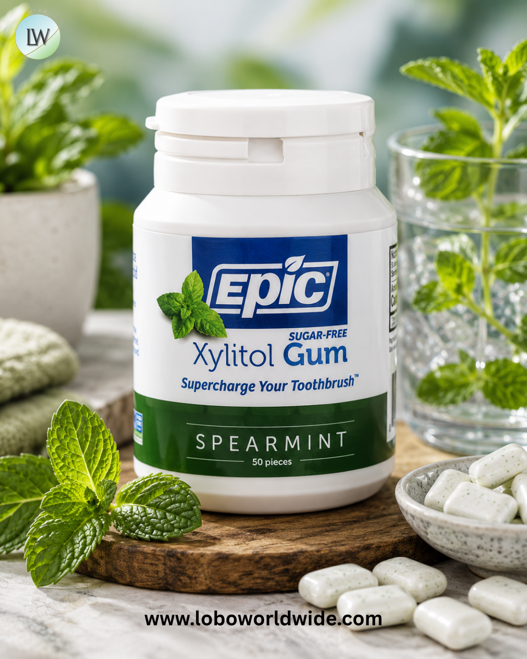 Epic Dental, Xylitol Gum, 50 Pieces
