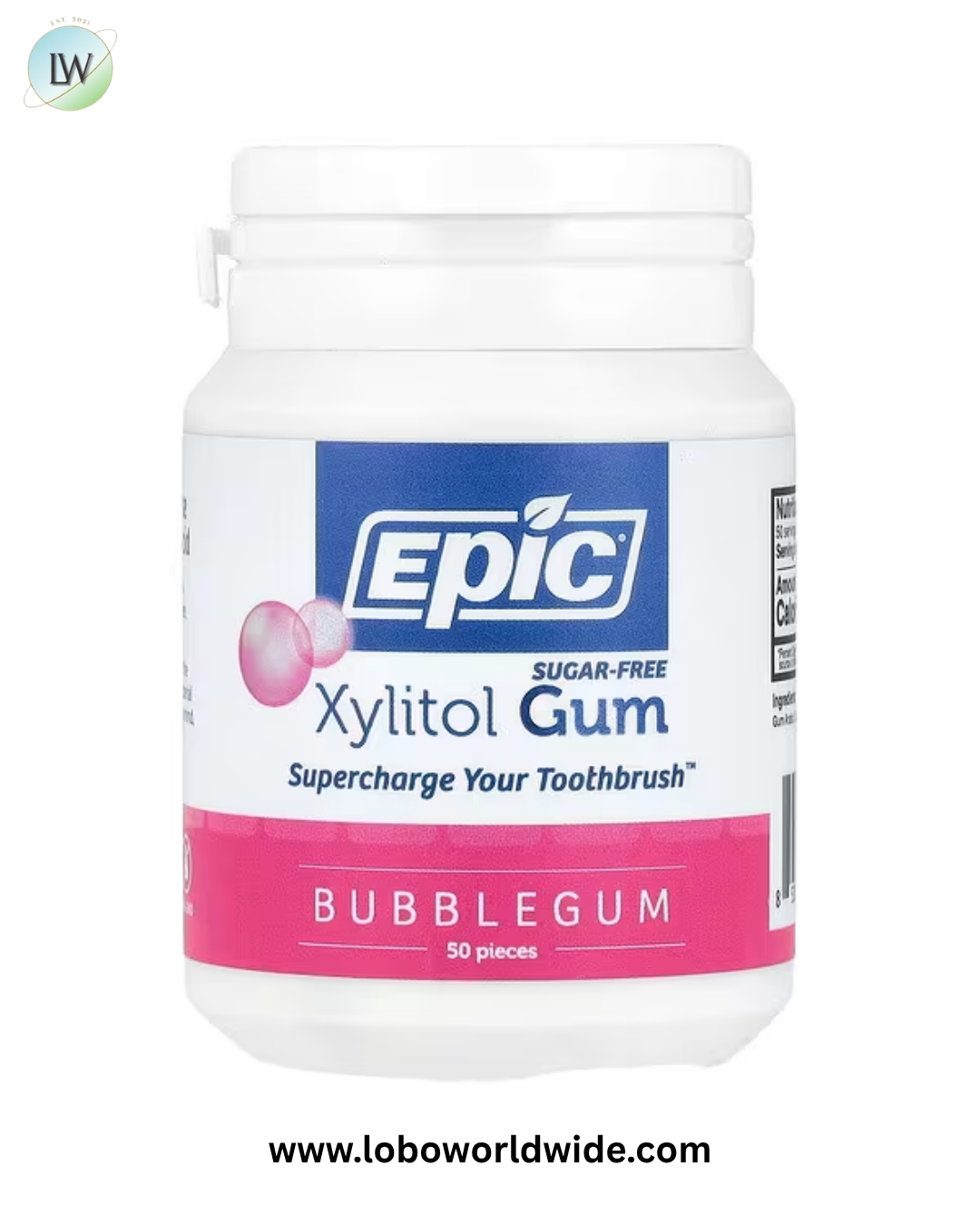 Epic Dental, Xylitol Gum, 50 Pieces