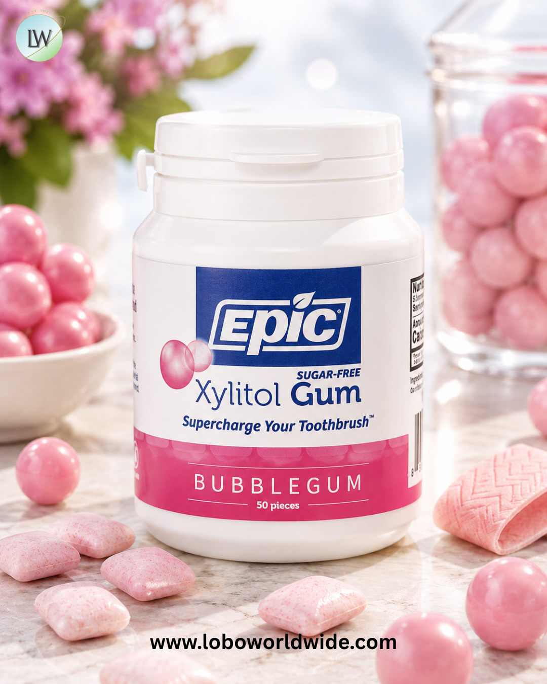 Epic Dental, Xylitol Gum, 50 Pieces