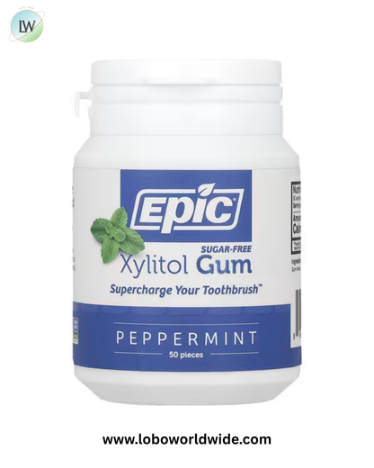 Epic Dental, Xylitol Gum, 50 Pieces