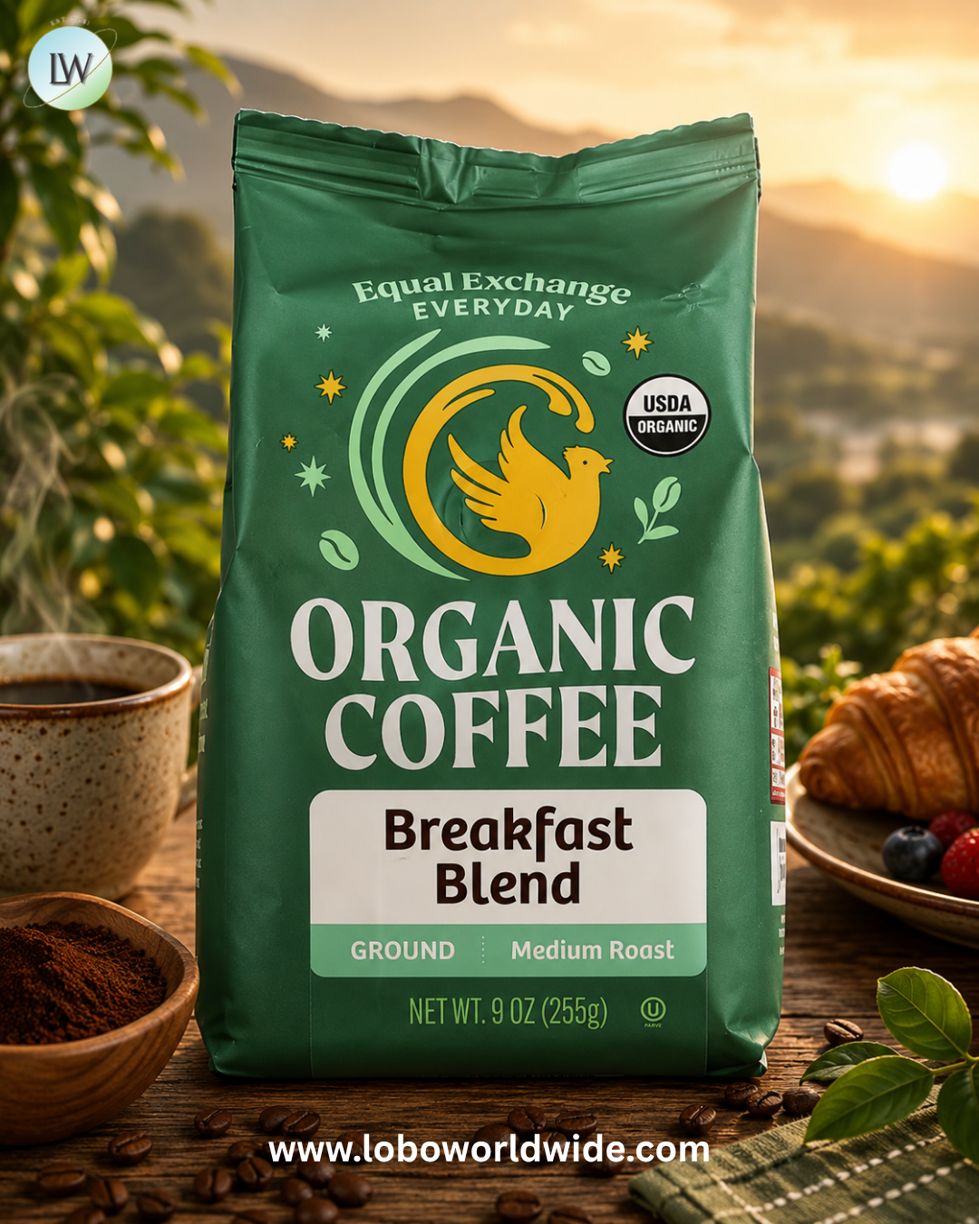 Equal Exchange, Organic Coffee, Ground, 9 oz (255 g)
