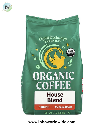 Equal Exchange, Organic Coffee, House Blend, Ground, Medium Roast , 9 oz (255 g)