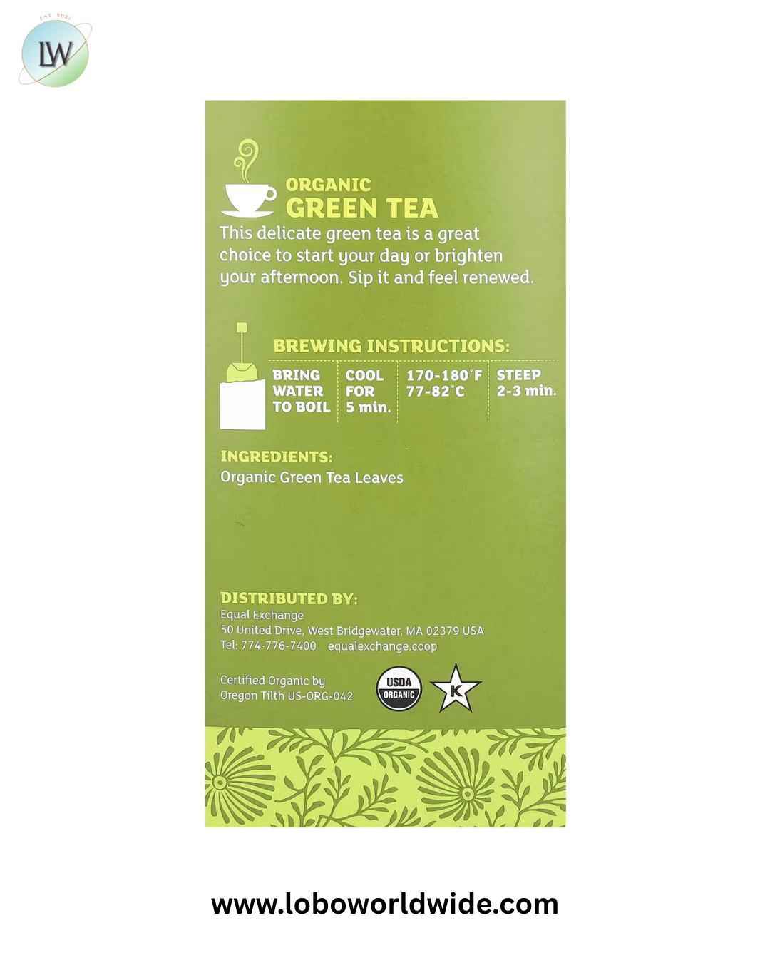 Equal Exchange, Organic Green Tea, 20 Tea Bags, 1.41 oz (40 g)