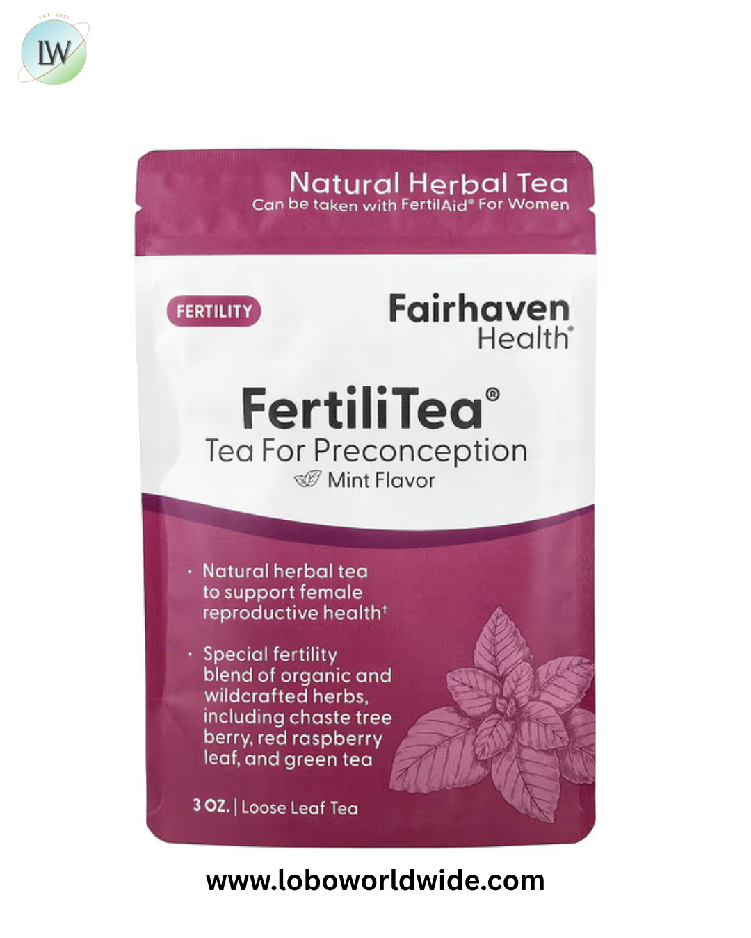 Fairhaven Health, FertiliTea®, Loose Leaf Tea, For Preconception, Mint, 3 oz