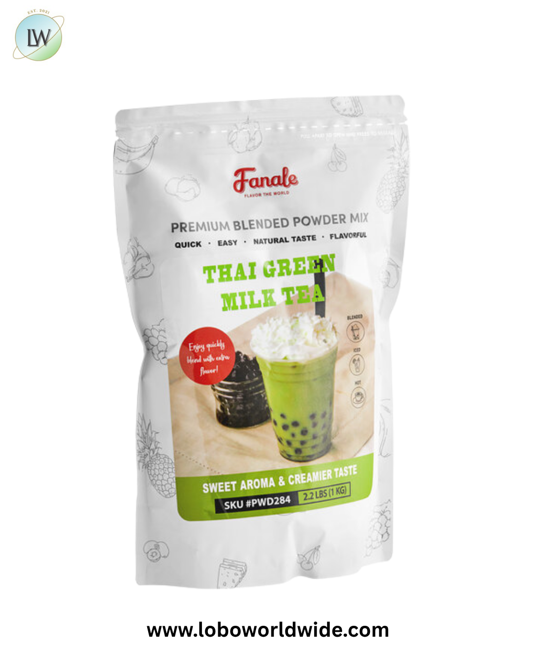 Fanale Thai Green Tea Milk Powder Mix 2.2 lb.