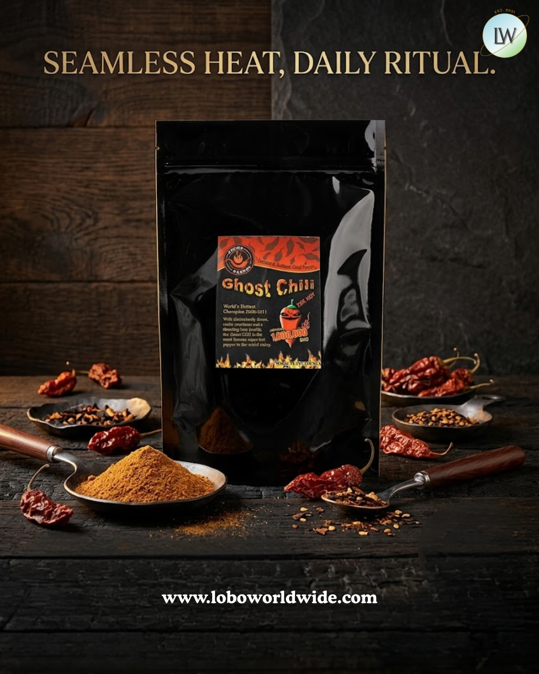 Fiery Farms Red Ghost Pepper 2.2 lb.