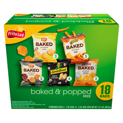 Frito-Lay Baked & Popped Mix Variety Pack Box 18ct