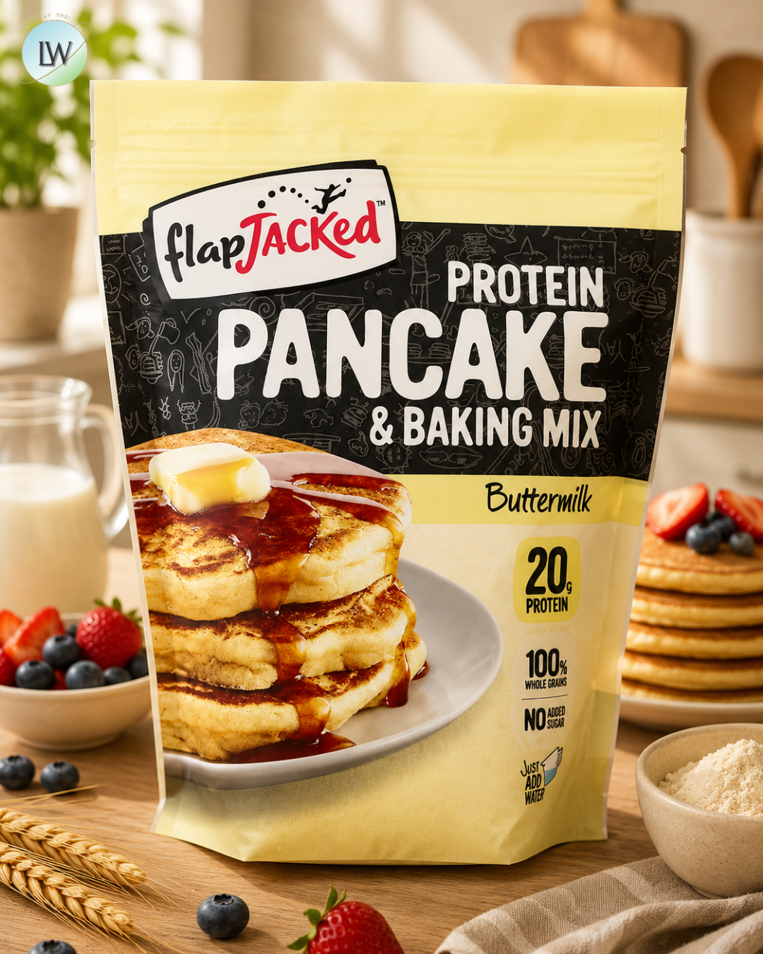 FlapJacked, Protein Pancake & Baking Mix, Buttermilk, 24 oz (680 g)